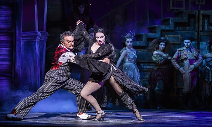 Cameron Blakely as Gomez Addams & Joanne Clifton as Morticia Addams in THE ADDAMS FAMILY. Credit Pamela Raith
